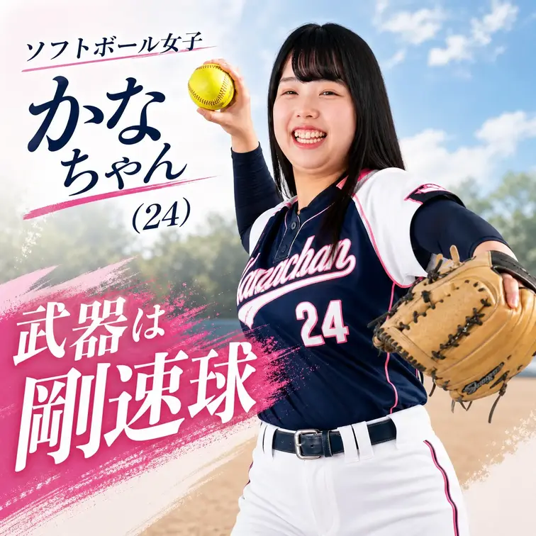 今回はソフトボール女子のかなちゃん(24)が登場!