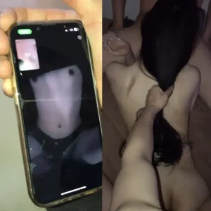 【ホス狂キャバ嬢とのセックスをビデ通→そのままノリで4P】